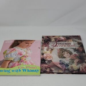Kids Floral Dress Craft Book / Needle Point Pattern Book Set